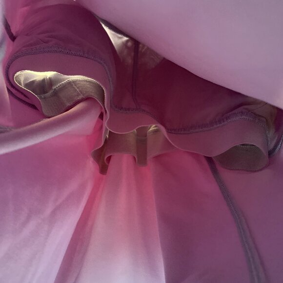 Lululemon Light Lavender Crisscross Back Tank Top with Built-In Bra | Deep V Sty - Picture 3 of 6